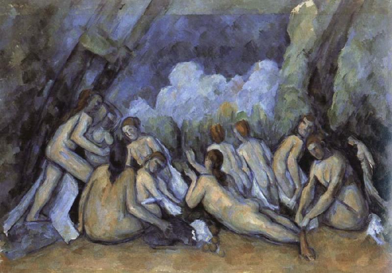 Paul Cezanne les grandes baigneuses oil painting image